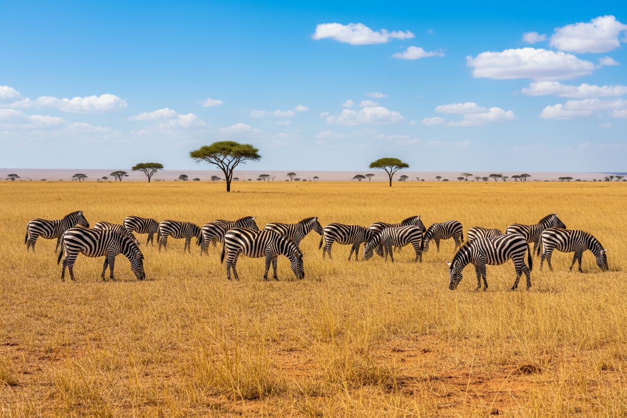 zebras at Serengeti national park
